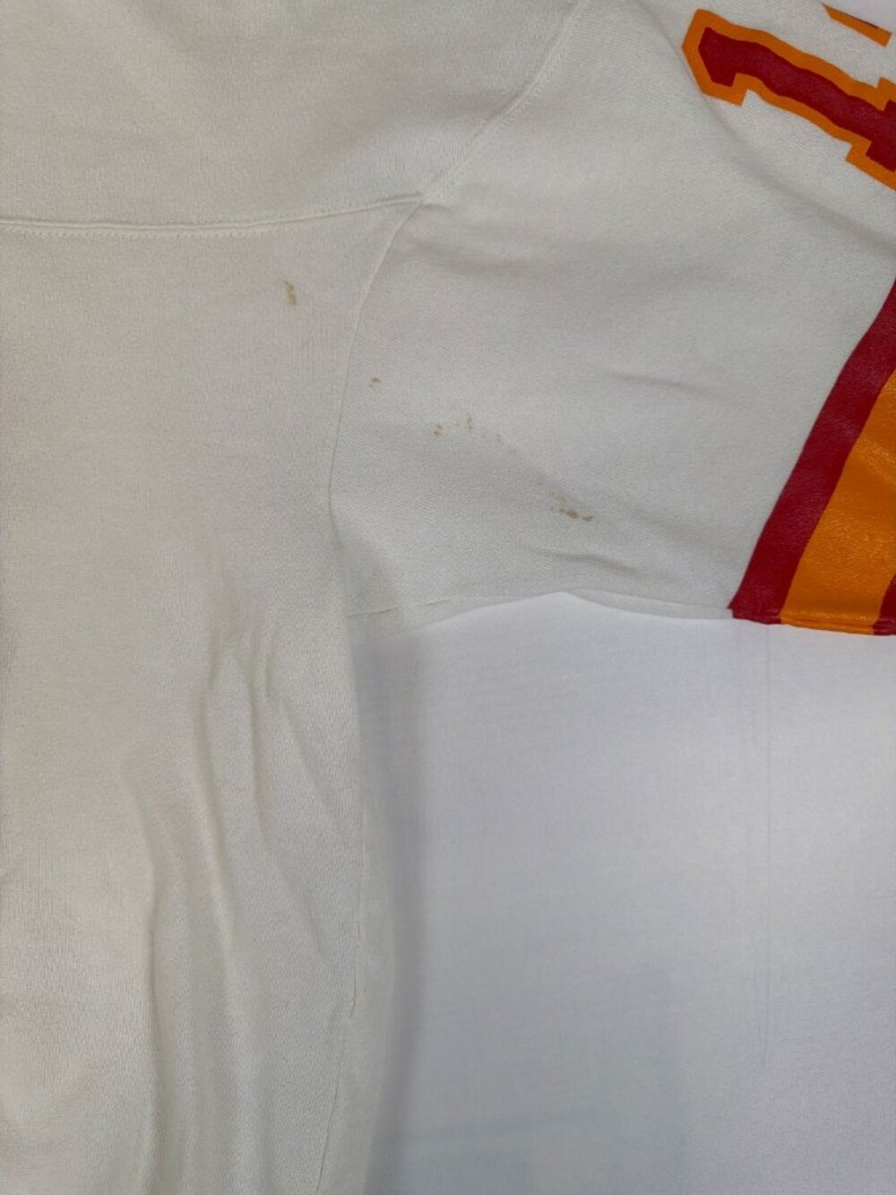 Rawlings Men XL Vintage Tampa Bay Buccaneers #14 Crewneck White Made in USA 80s - Picture 8 of 11
